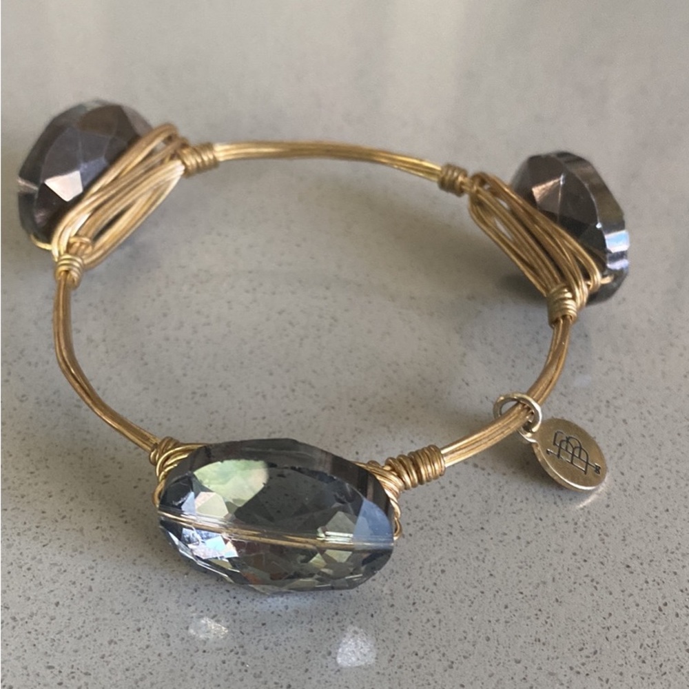 Smokey stone Bourbon & Bowties bracelet